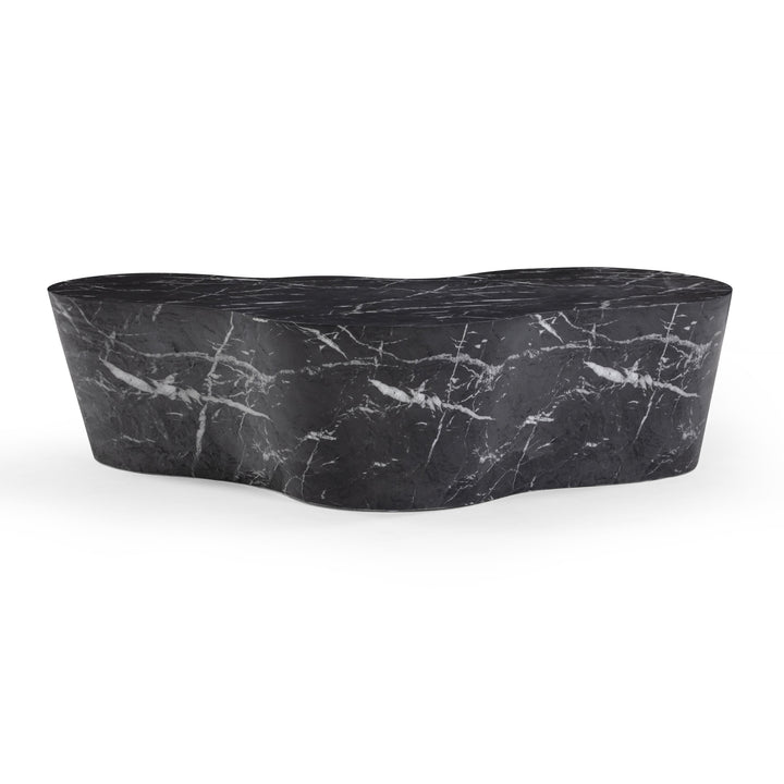 Slab 59" Black Marble Concrete Indoor/Outdoor Coffee Table
