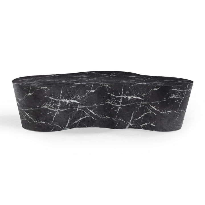 Slab 59" Black Marble Concrete Indoor/Outdoor Coffee Table