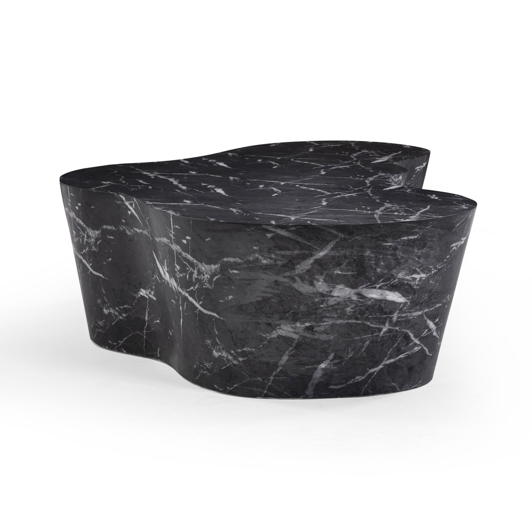 Slab 59" Black Marble Concrete Indoor/Outdoor Coffee Table