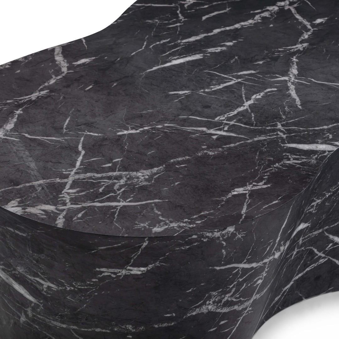 Slab 59" Black Marble Concrete Indoor/Outdoor Coffee Table