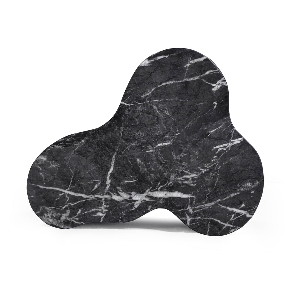Slab Concrete Indoor/Outdoor Side Table (18"-22") - Black Marble / Tall