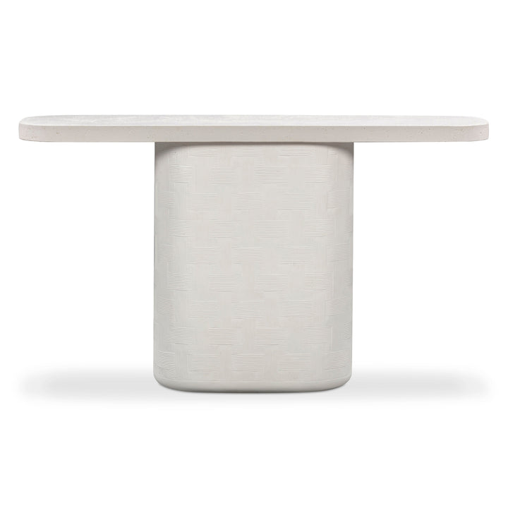 Suraya 55" Ivory Indoor/Outdoor Concrete Console Table