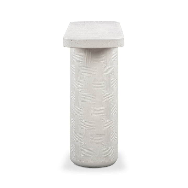Suraya 55" Ivory Indoor/Outdoor Concrete Console Table