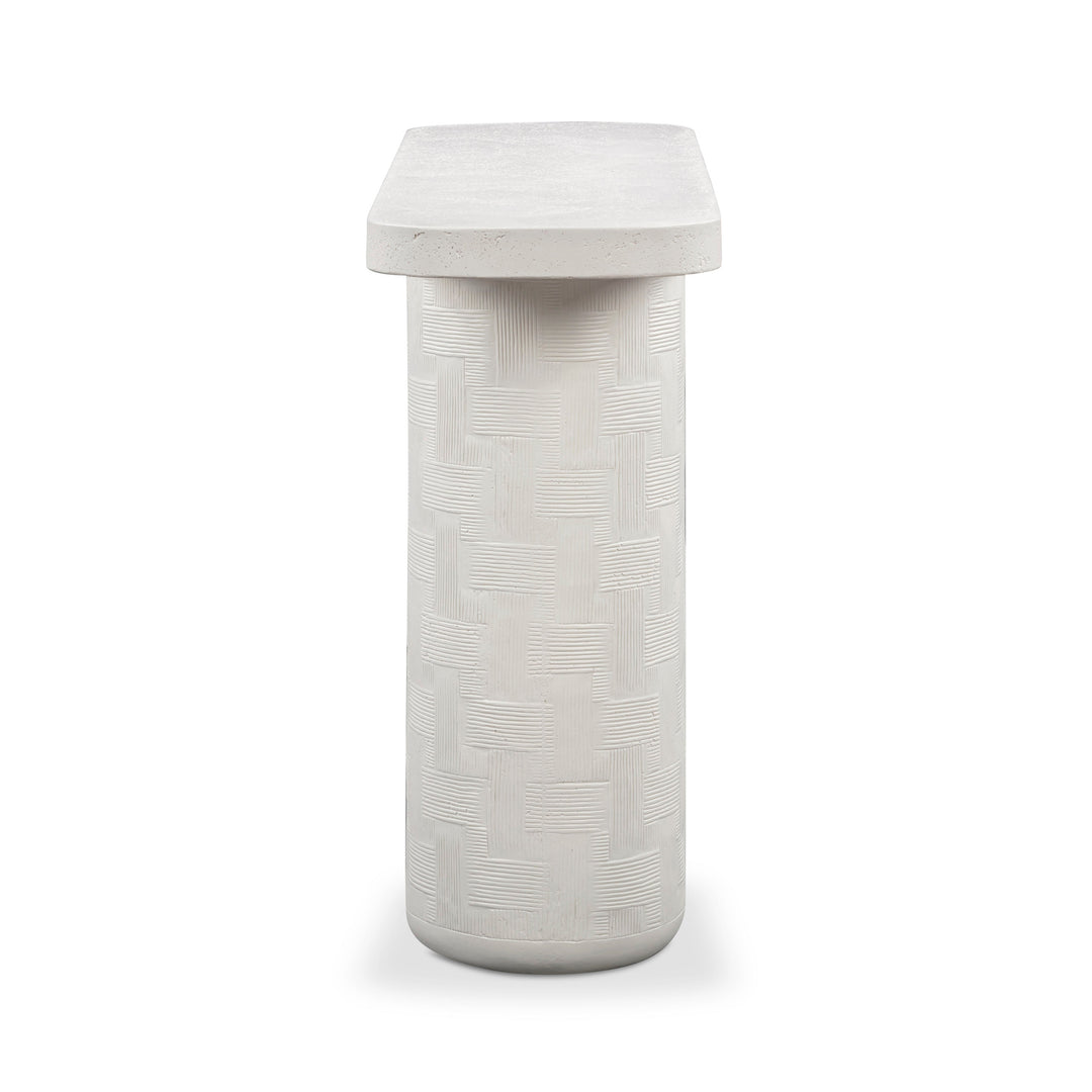 Suraya 55" Ivory Indoor/Outdoor Concrete Console Table