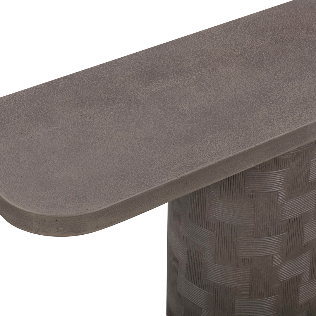 Suraya 55" Dark Umber Indoor/Outdoor Concrete Console Table
