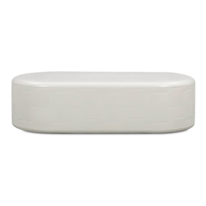 Suraya 55" Indoor/Outdoor Concrete Rounded Coffee Table