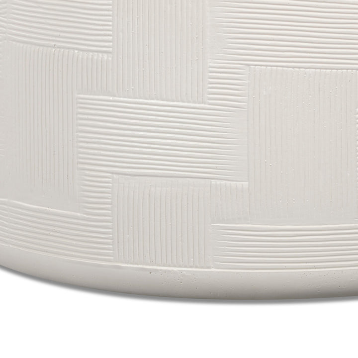 Suraya 55" Ivory Indoor/Outdoor Concrete Rounded Coffee Table