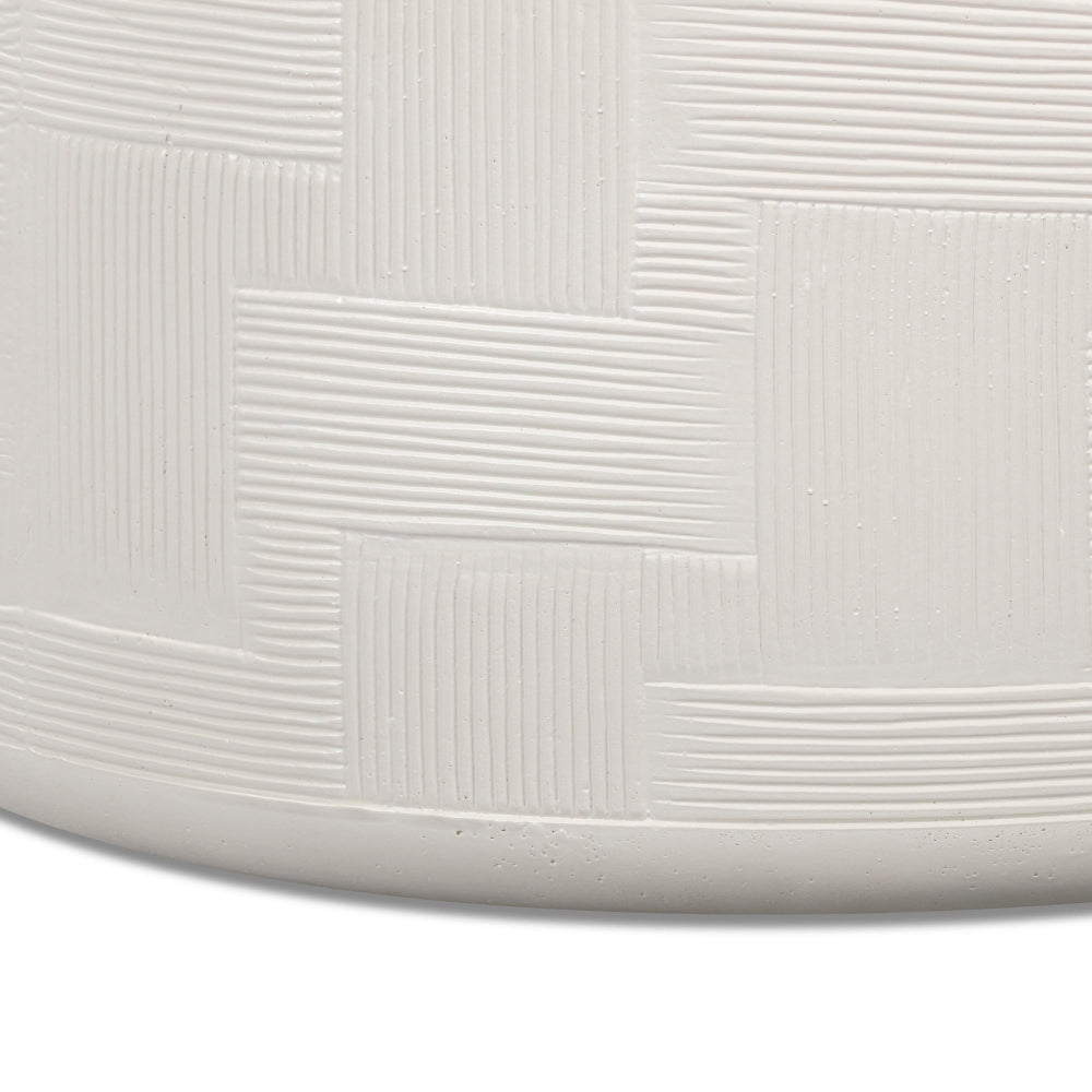 Suraya 55" Ivory Indoor/Outdoor Concrete Rounded Coffee Table