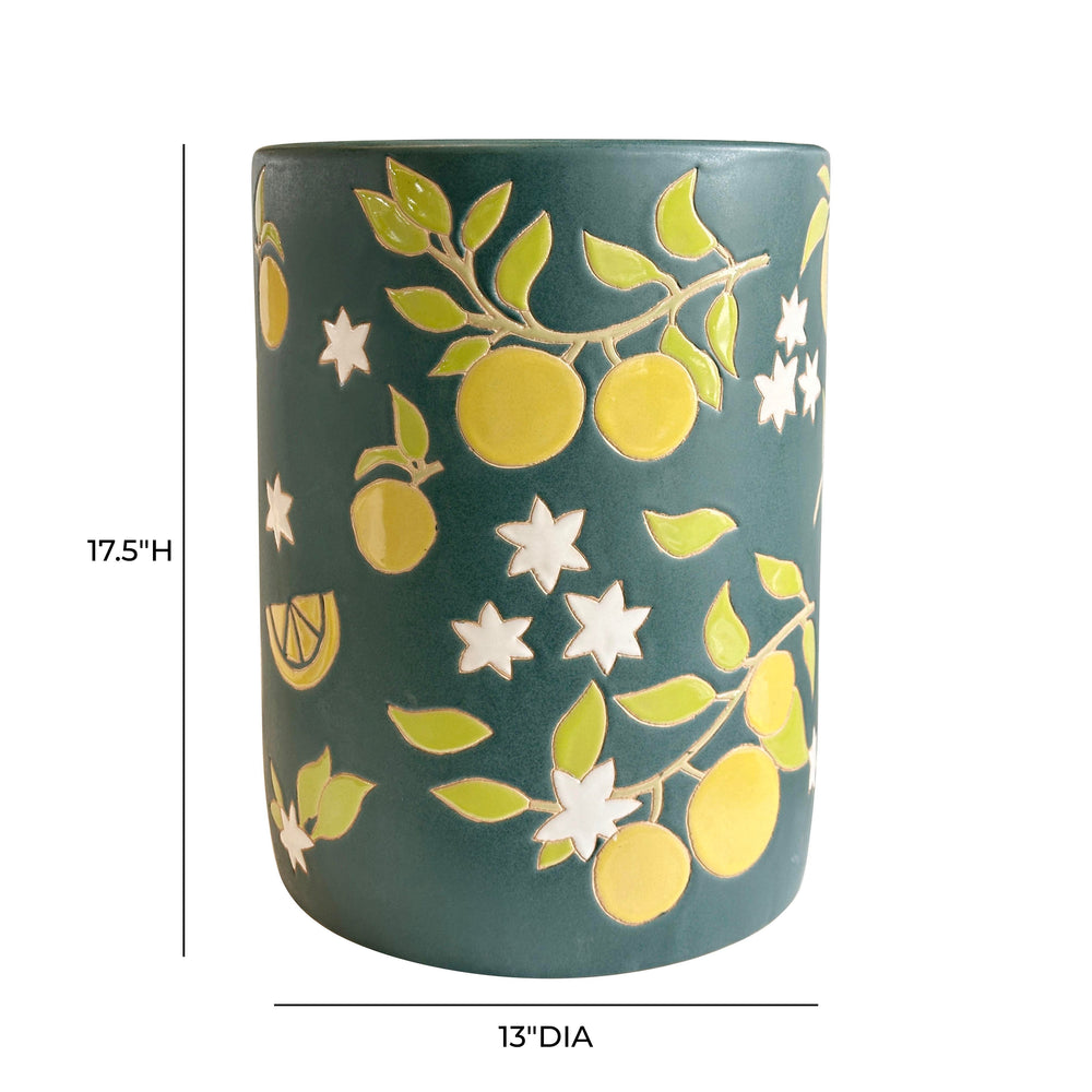 Tempest Citrus Indoor/Outdoor Ceramic Table