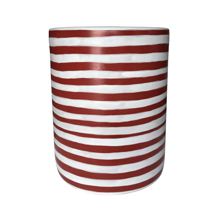 Tempest Indoor/Outdoor Ceramic Table in Stripes