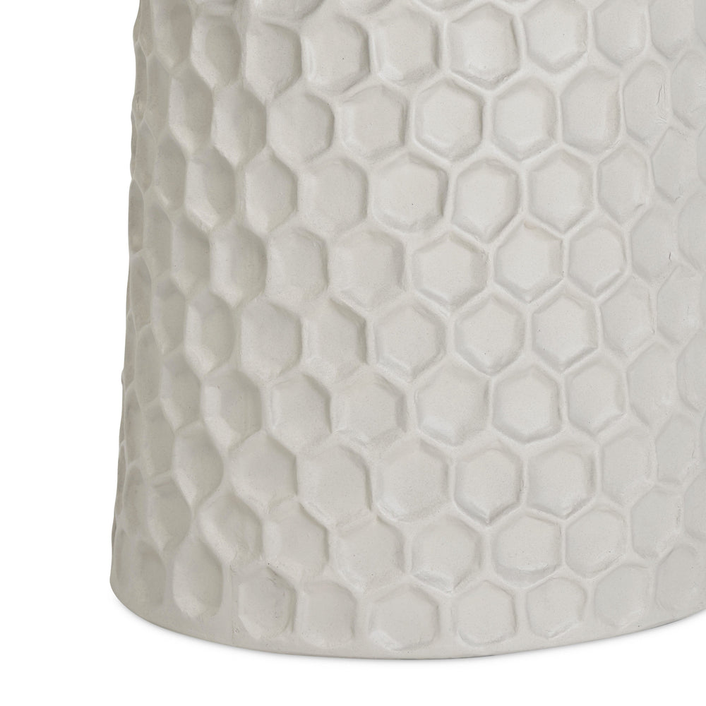 Hessa Indoor/Outdoor Concrete Chiseled Side Table