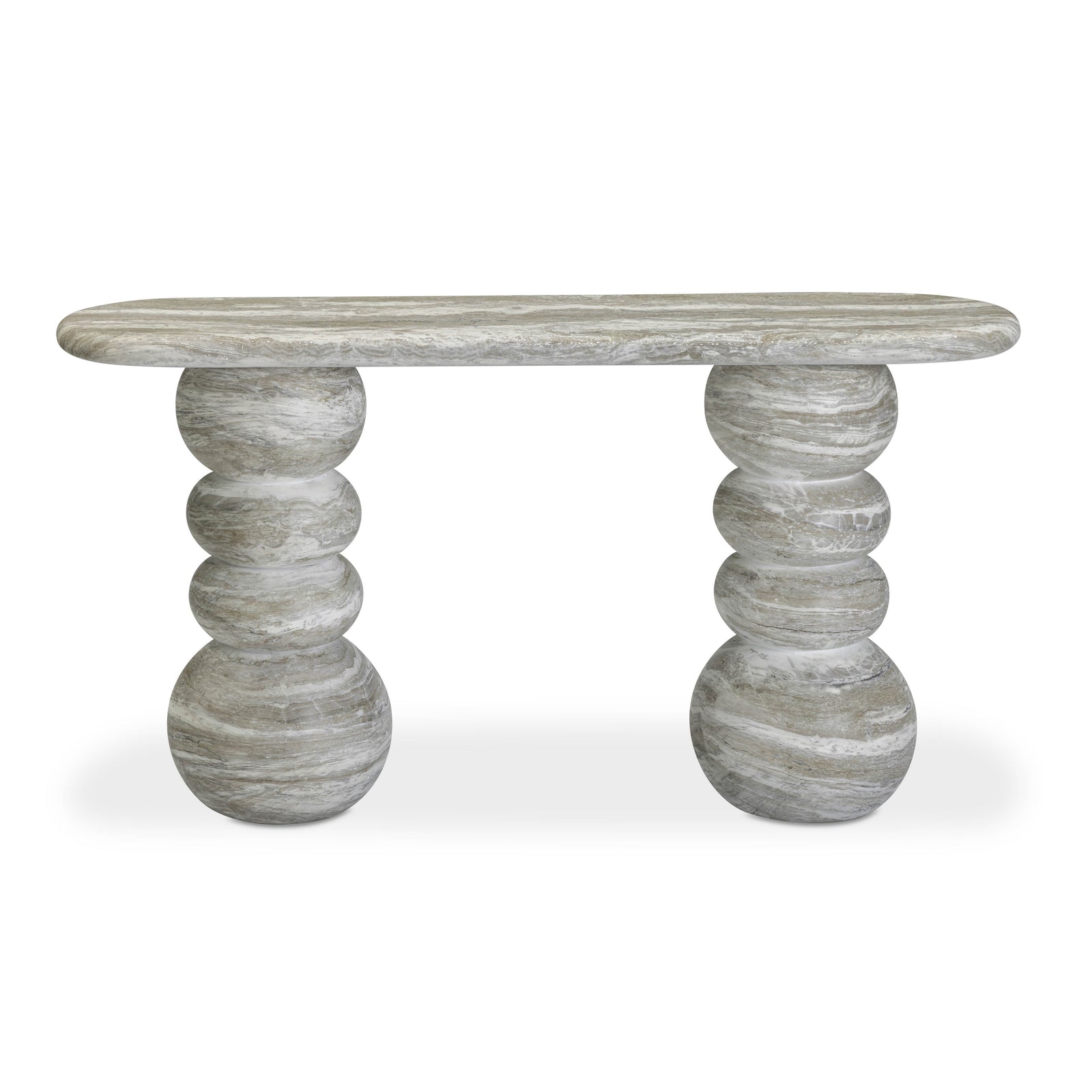 TOV Furniture Hyre 59" Faux Stone Indoor/Outdoor Concrete Console Table