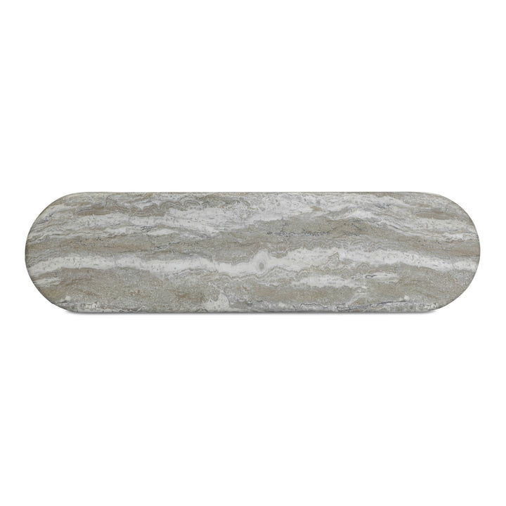 Hyre 59" Faux Stone Indoor/Outdoor Concrete Console Table