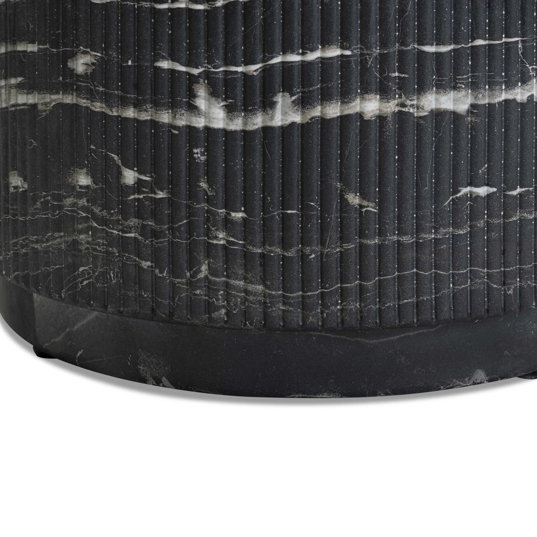 Hades 47" Black Faux Marble Indoor/Outdoor Concrete Coffee Table