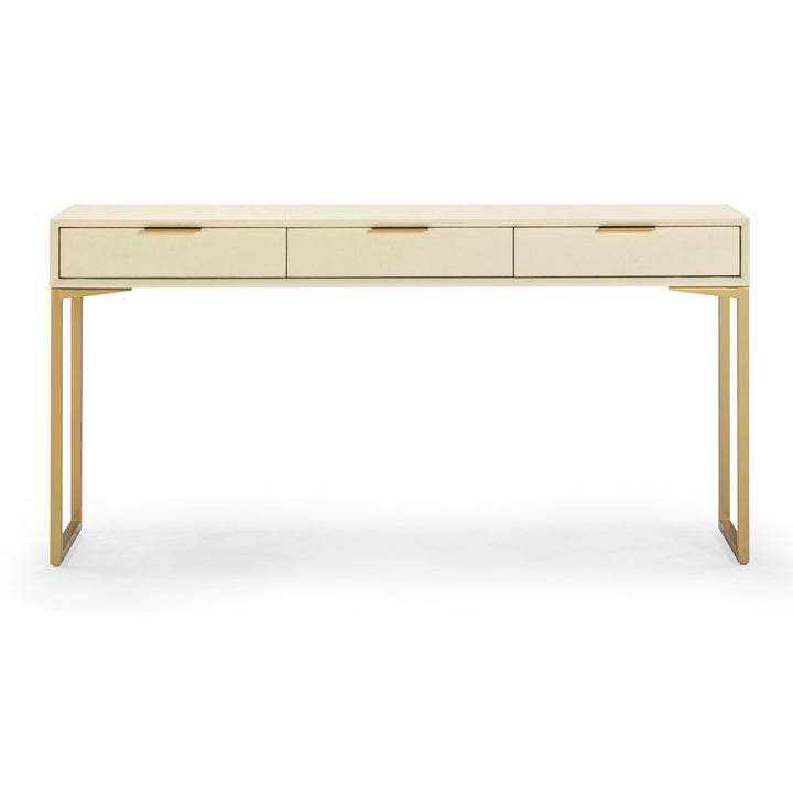 Pesce 59" Faux Shagreen 3-Drawer Console Table