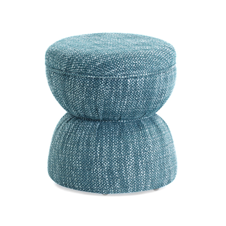 Tomlin Ruched Performance Fabric Game Ottoman