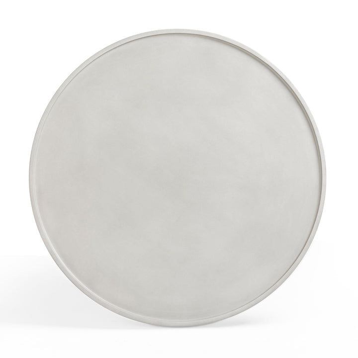 Darcy 36" White Concrete Indoor/Outdoor Round Coffee Table