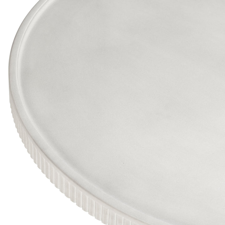 Darcy 36" White Concrete Indoor/Outdoor Round Coffee Table