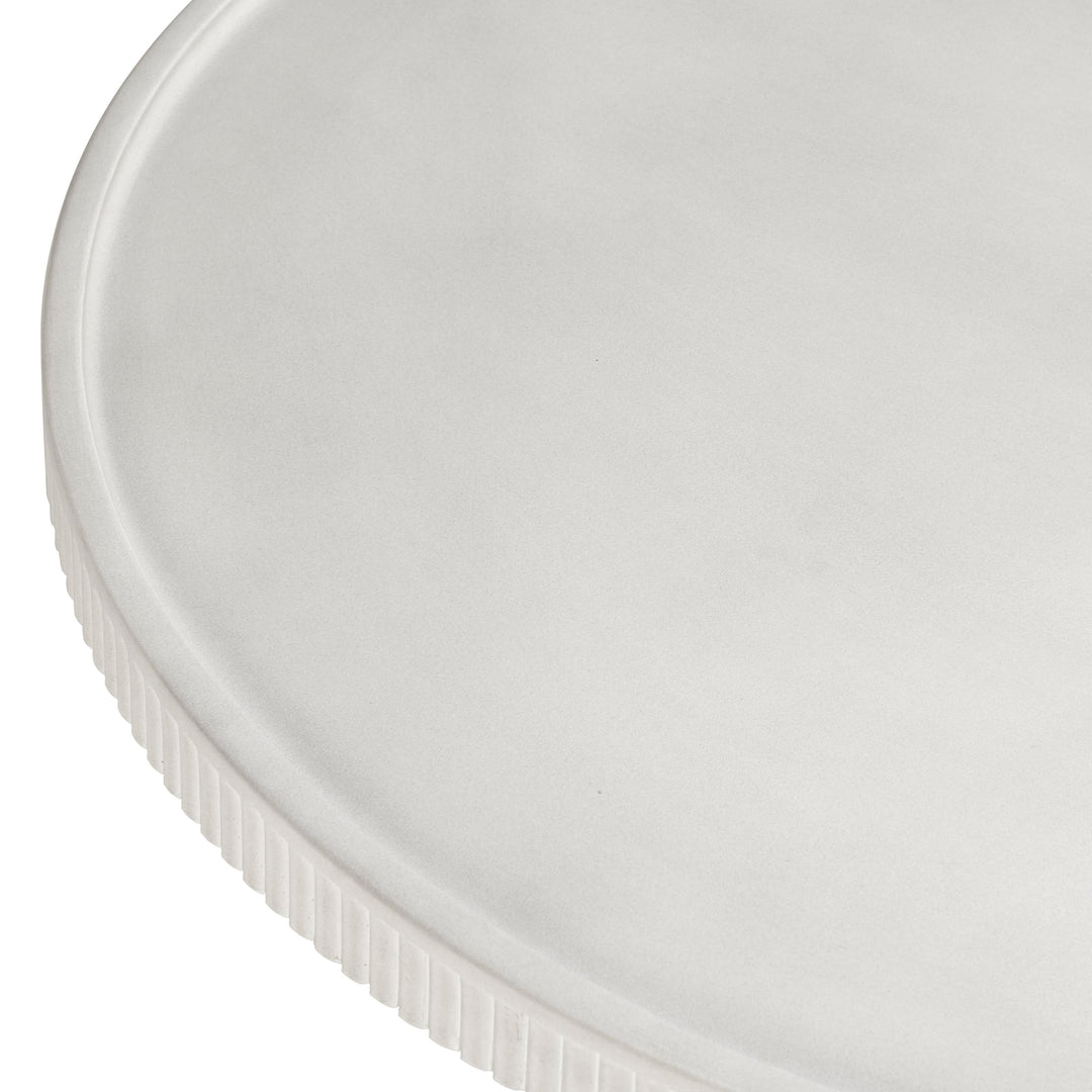 Darcy 36" White Concrete Indoor/Outdoor Round Coffee Table