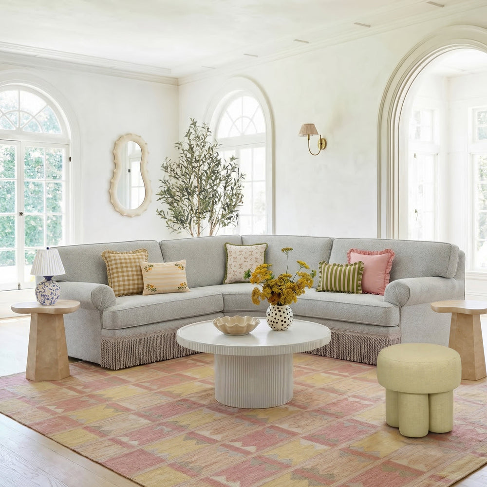 Darcy 36" White Concrete Indoor/Outdoor Round Coffee Table