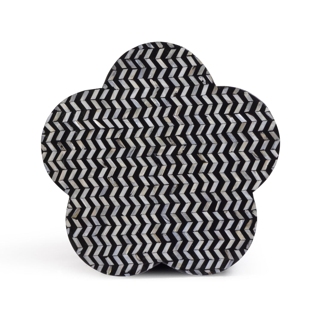 Truffle Black Mother of Pearl Shell Side Table
