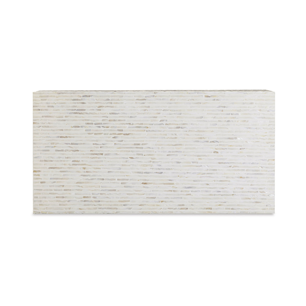 Earl 48" Cream Mother of Pearl Shell Rectangular Coffee Table