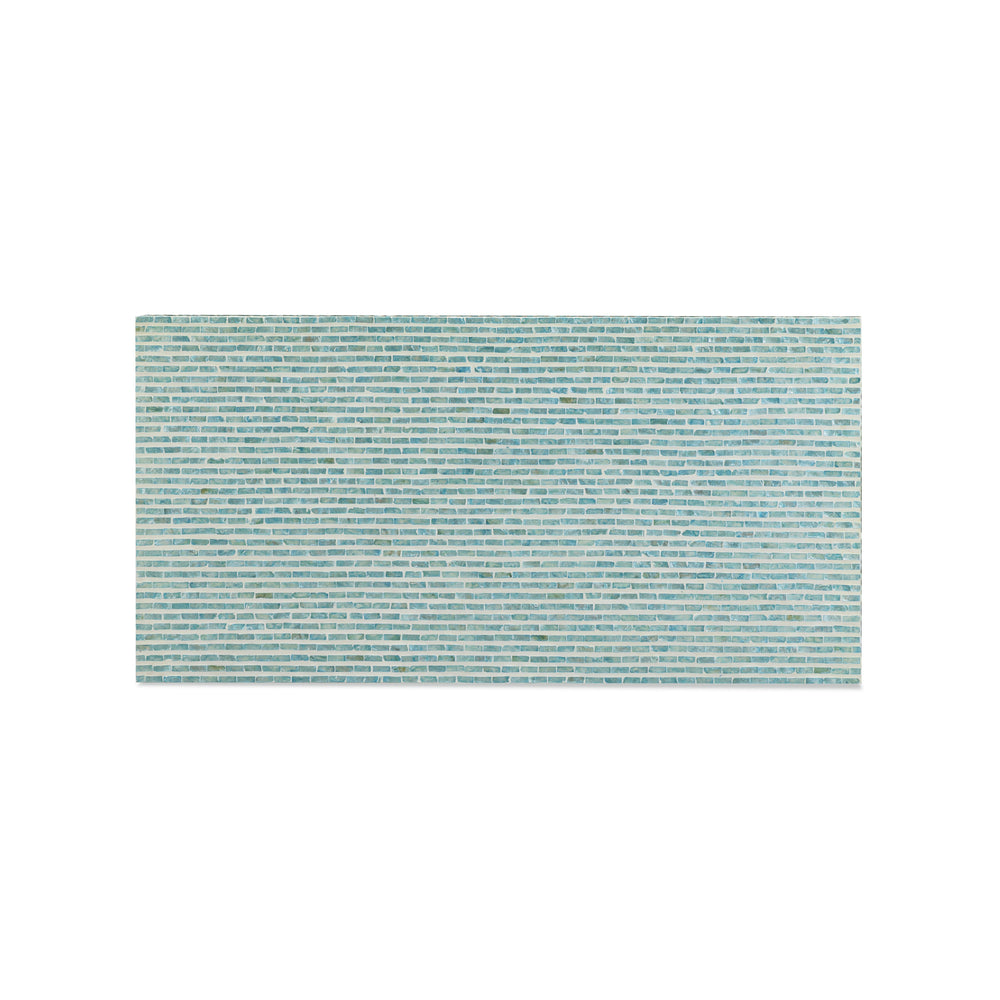 Earl 48" Light Blue Capiz Shell Rectangular Coffee Table
