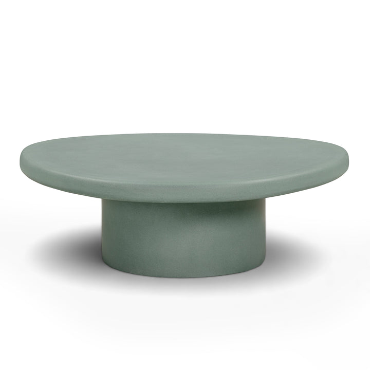 Jade 34" Green Concrete Indoor/Outdoor Coffee Table