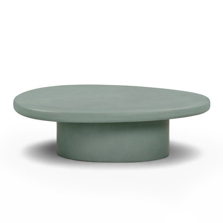 Jade 34" Green Concrete Indoor/Outdoor Coffee Table