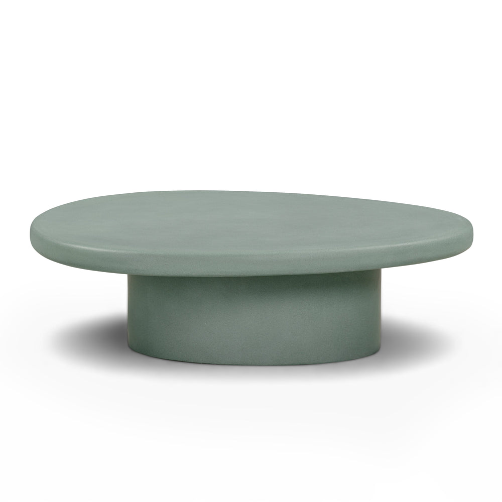 Jade 34" Green Concrete Indoor/Outdoor Coffee Table