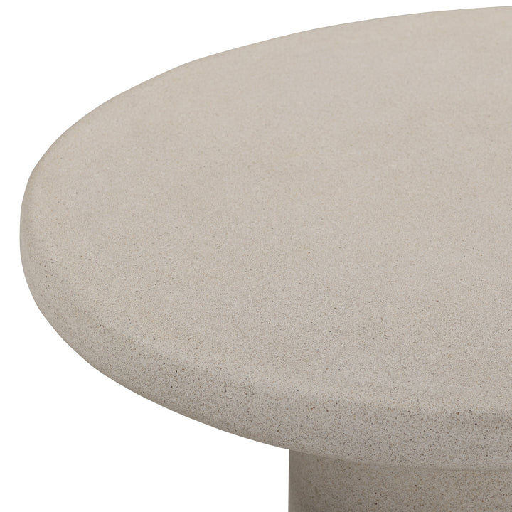 Jade 28" Cream Concrete Indoor/Outdoor Coffee Table