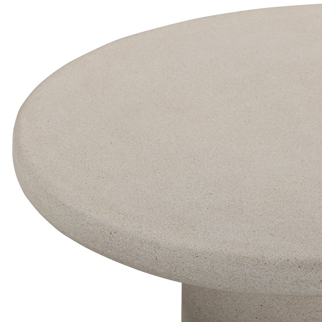 Jade 28" Cream Concrete Indoor/Outdoor Coffee Table