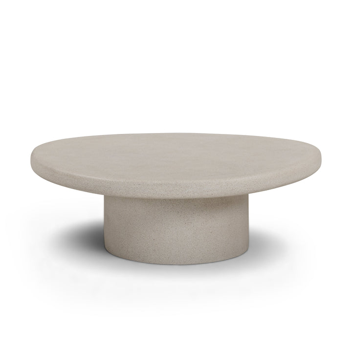 Jade 34" Cream Concrete Indoor/Outdoor Coffee Table