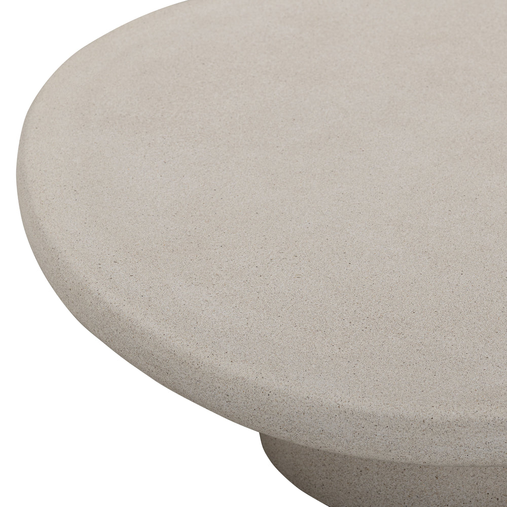 Jade 34" Cream Concrete Indoor/Outdoor Coffee Table