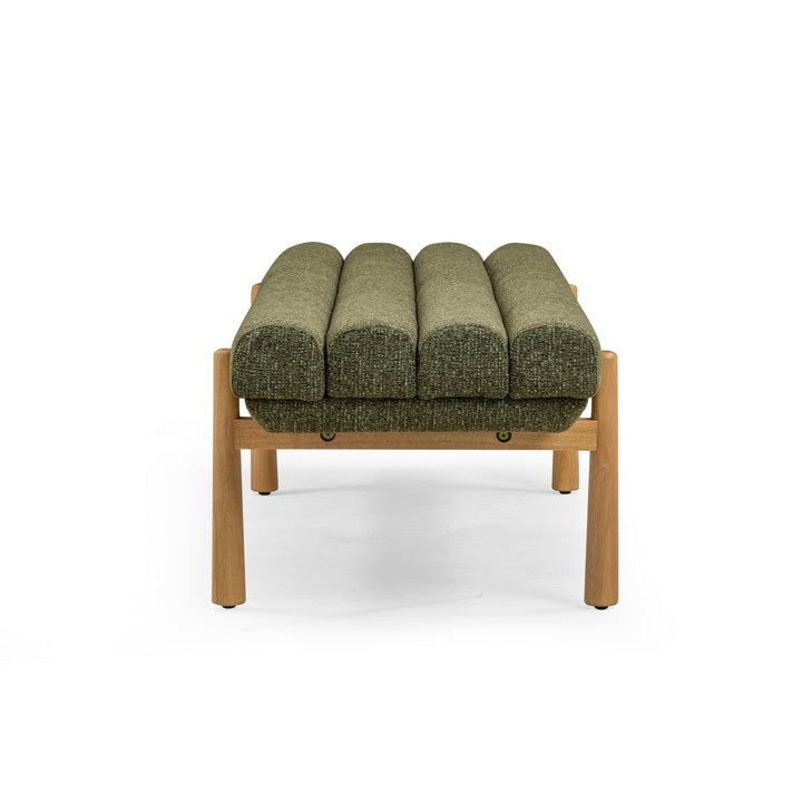 Julianna 56" Green Textured Performance Fabric Bench