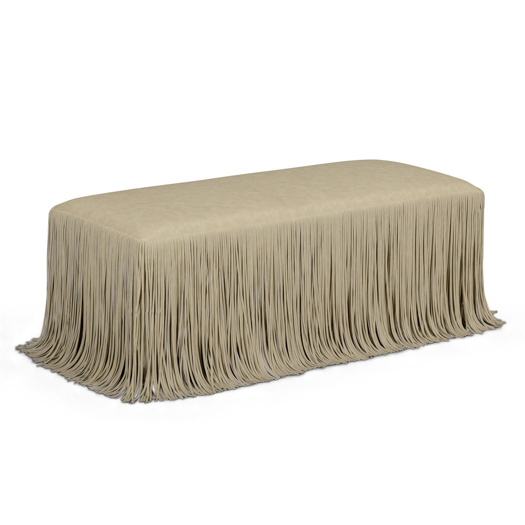 Shag Me 50" Tan Performance Vegan Leather Bench