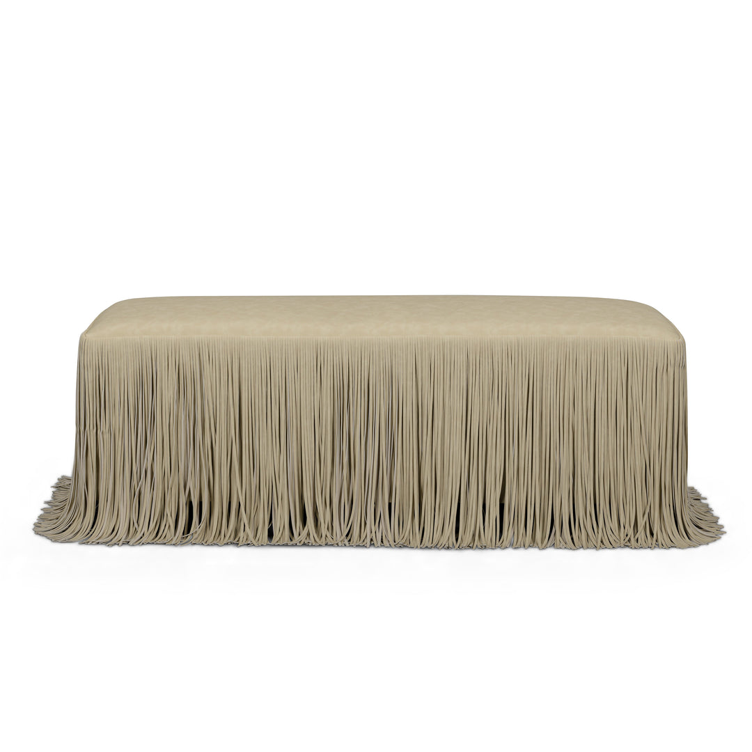 Shag Me 50" Tan Performance Vegan Leather Bench
