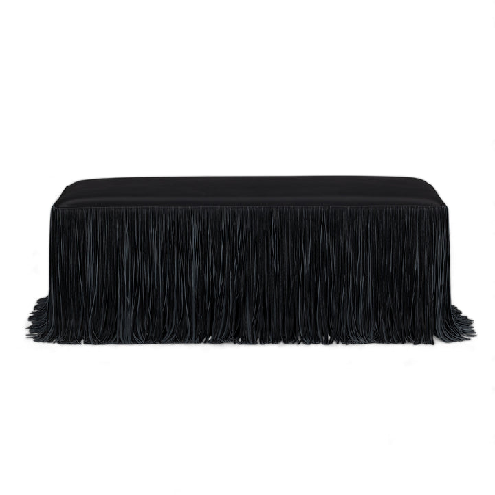 Shag Me 50" Black Performance Vegan Leather Bench