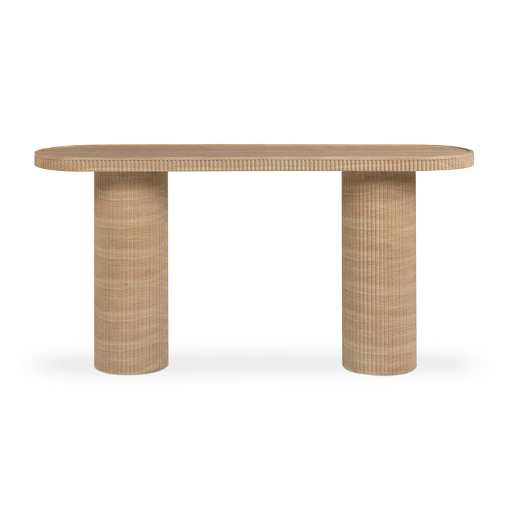 Darcy 59" Travertine Concrete Indoor/Outdoor Console Table