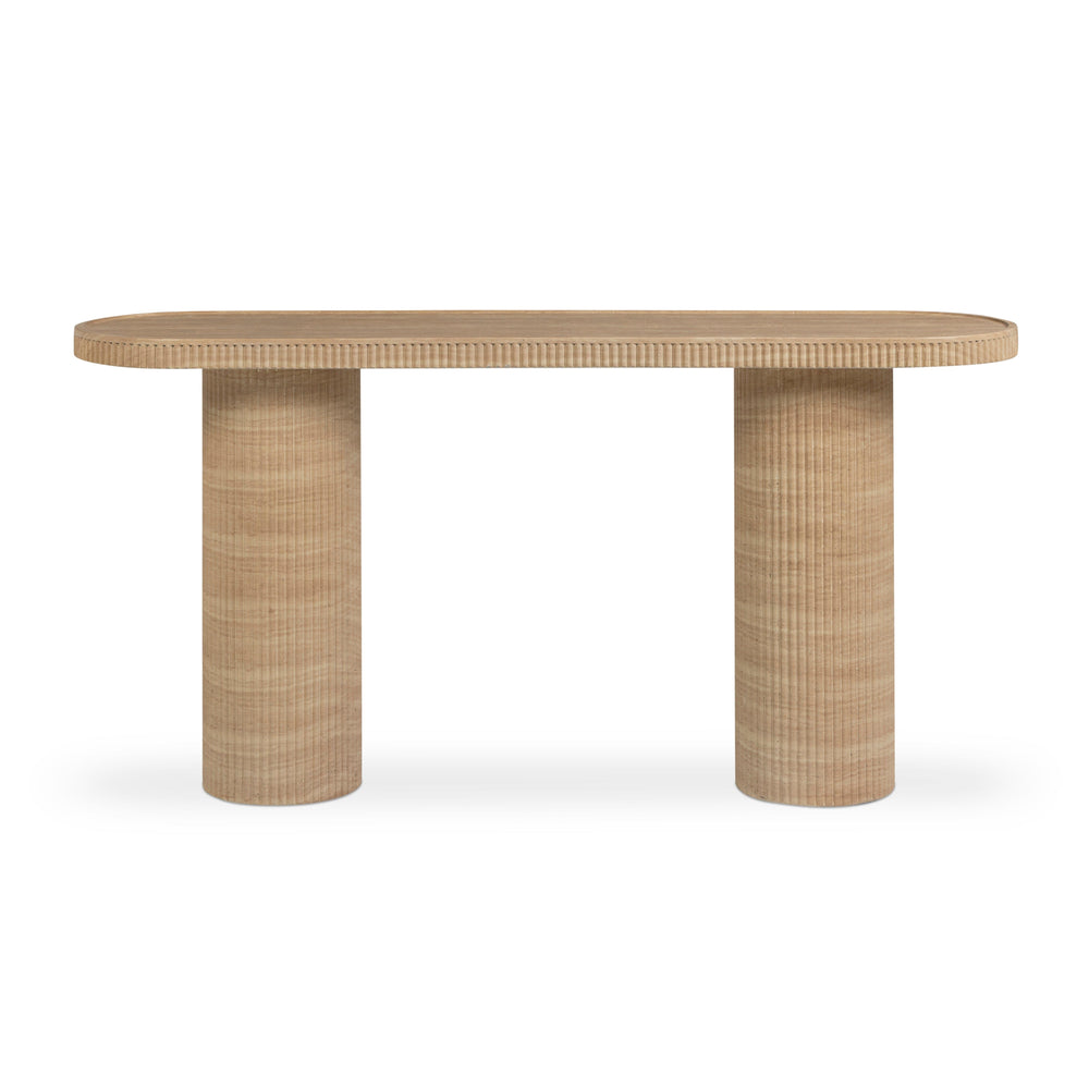 Darcy 59" Travertine Concrete Indoor/Outdoor Console Table