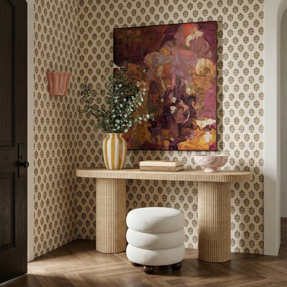 Darcy 59" Travertine Concrete Indoor/Outdoor Console Table
