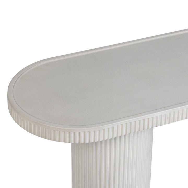 Darcy 59" White Concrete Indoor/Outdoor Console Table