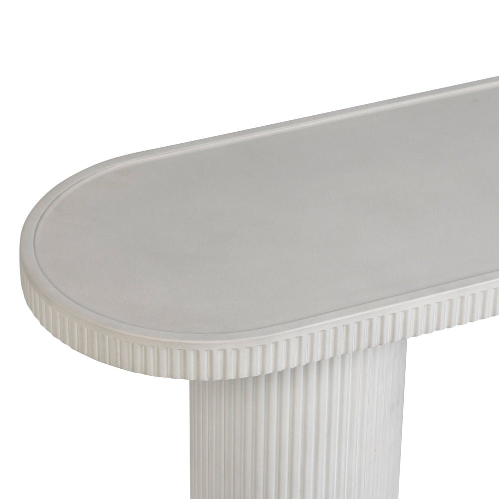 Darcy 59" White Concrete Indoor/Outdoor Console Table