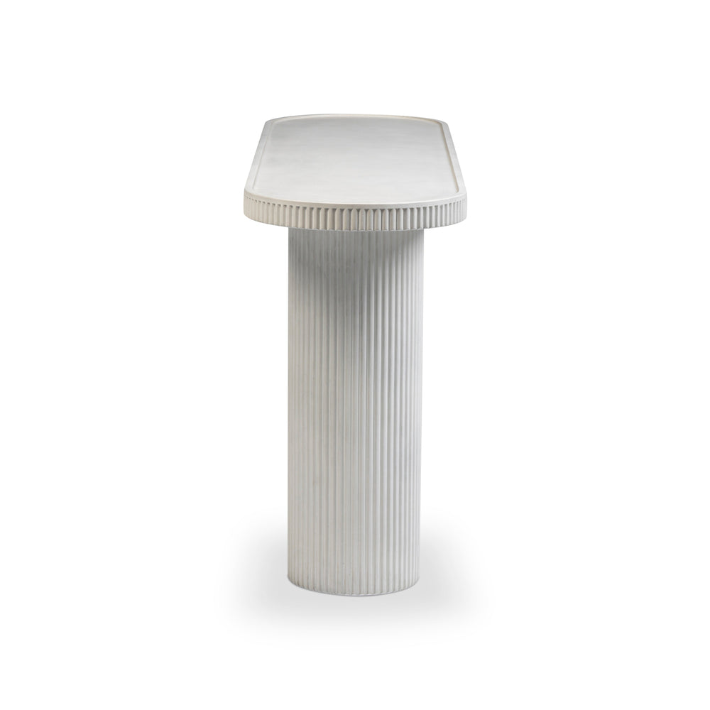 Darcy 59" White Concrete Indoor/Outdoor Console Table