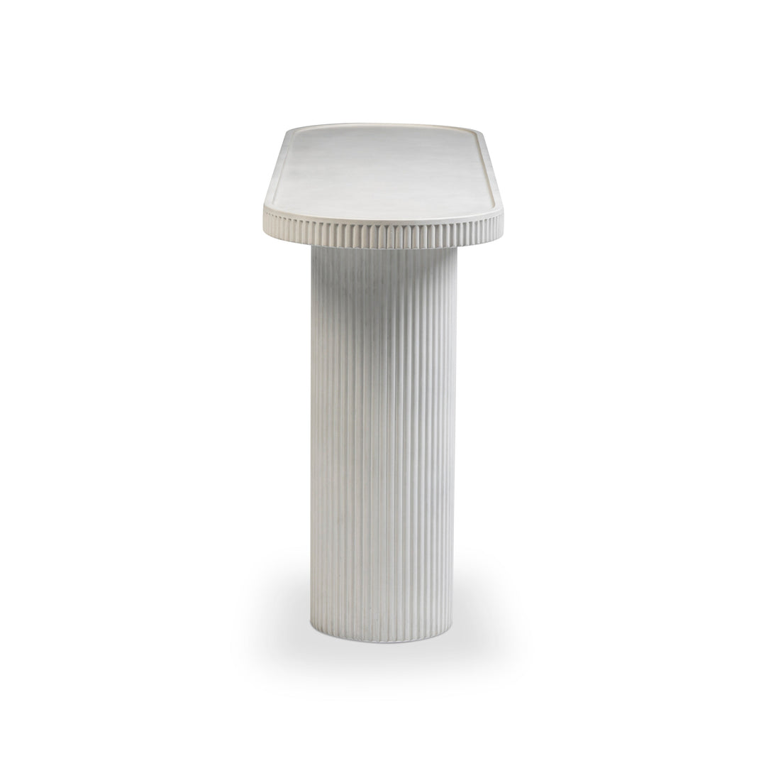 Darcy 59" White Concrete Indoor/Outdoor Console Table