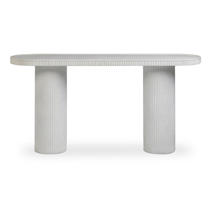 Darcy 59" White Concrete Indoor/Outdoor Console Table
