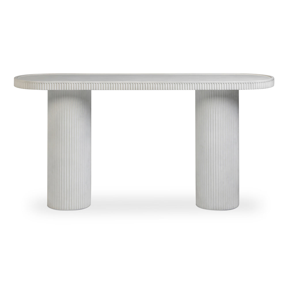 Darcy 59" White Concrete Indoor/Outdoor Console Table