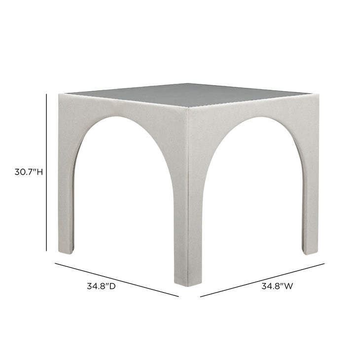 Tomlin 35" Square Mahjong Table - Cream