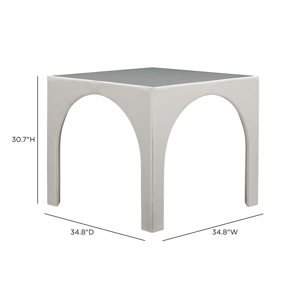 Tomlin 35" Square Mahjong Table - Cream