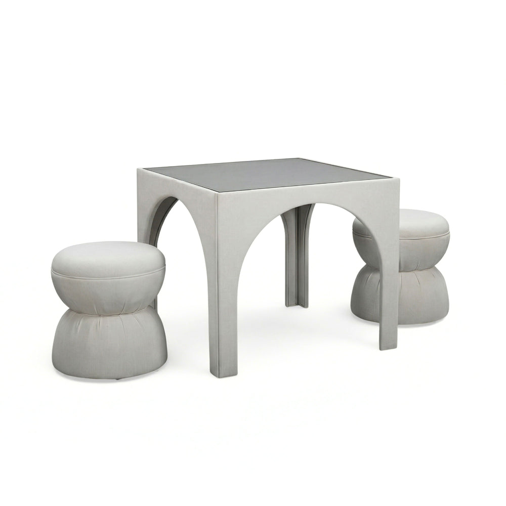 Tomlin 35" Square Mahjong Table - Cream